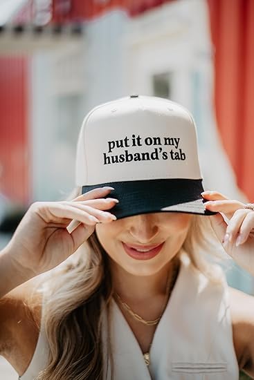 Husbands Tab Black and White Baseball Hat